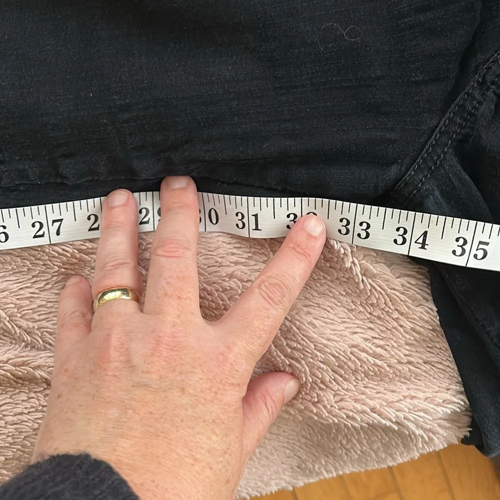 SECOND brand yoga jeans denim stretch black, light wear, size 27 - Picture 16 of 16